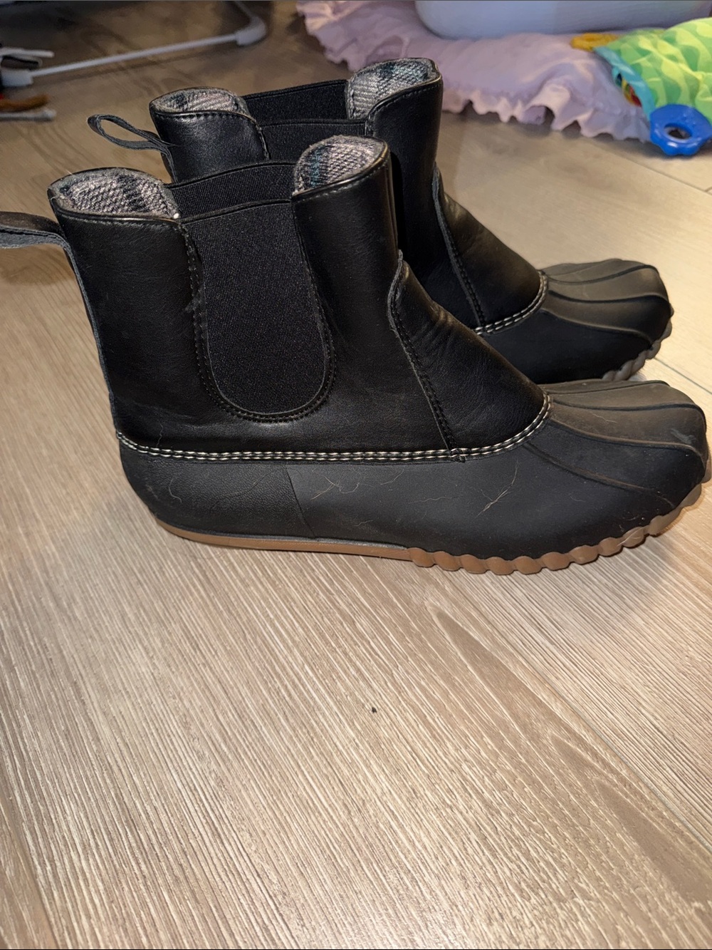 Henry Ferrera Black Rubber Duck Boots